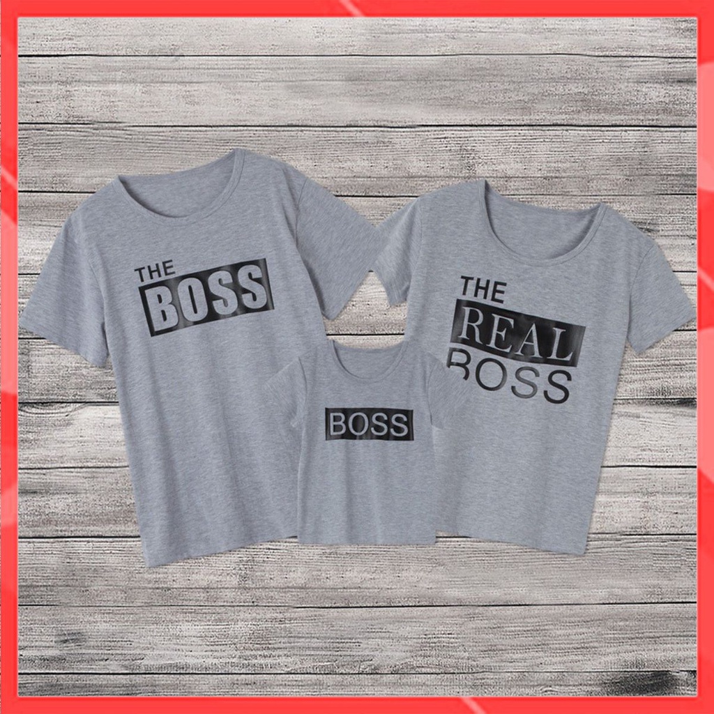 Áo gia đình Familylove - Mẫu Áo gia đình The Boss - The Real Boss