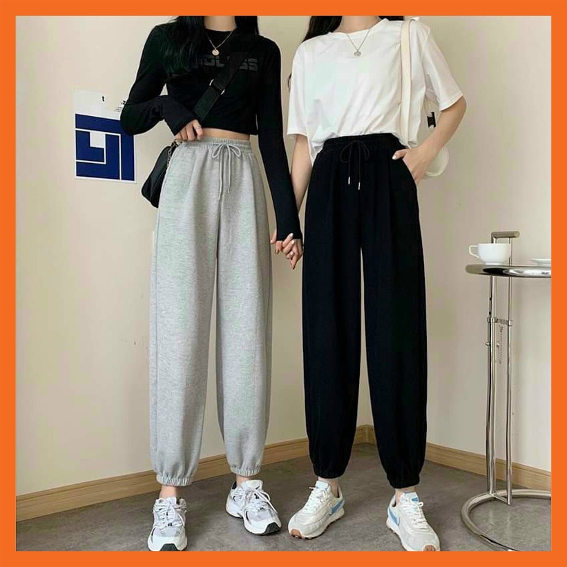 Quần boom Jogger nữ ống rộng nữ , quần boom jogger dài nữ hàng đẹp dày dặn dáng thể thao- QJC20