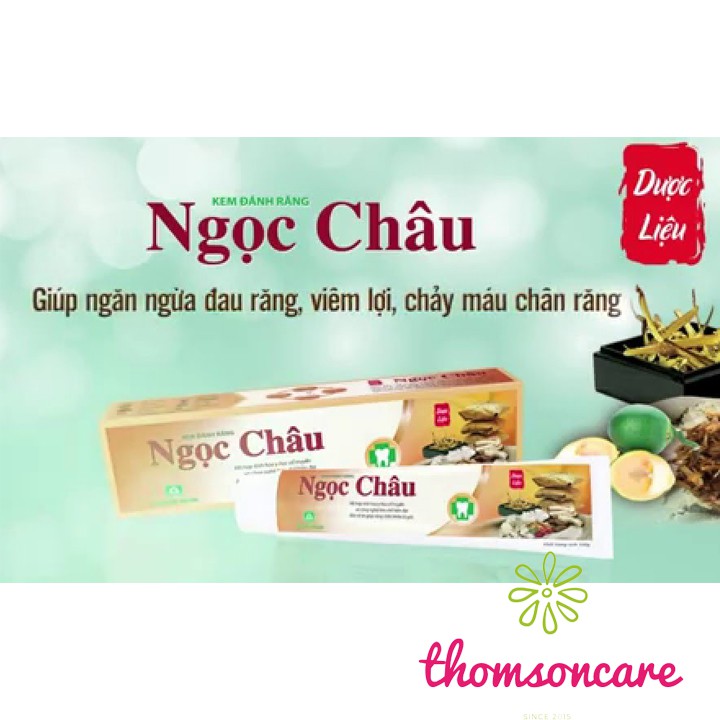 Kem đánh răng Ngọc Châu 125g Mẫu mới - Kem đánh răng thảo dược