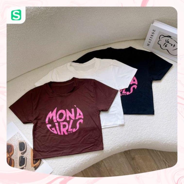 FreeShip -  Áo Croptop,  Áo thun croptop Mona Girls