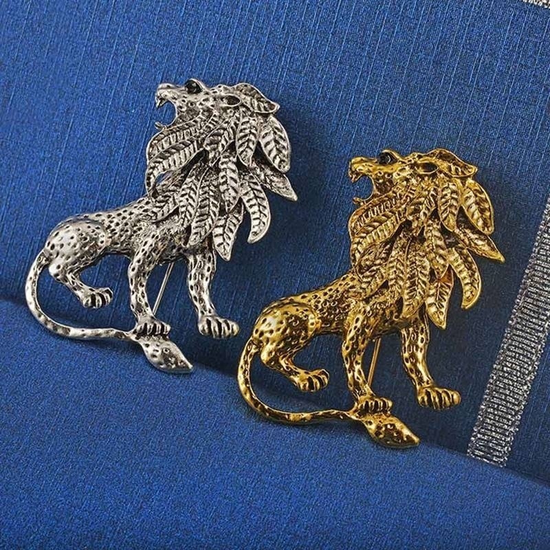 Ghim Cài Áo Hình Chú Sư Tử Vui Nhộn Thời Trang Cho Nam