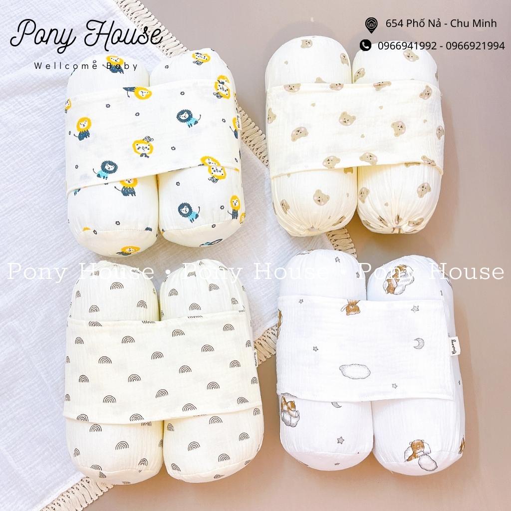 Bộ Chặn Sơ Sinh Bunny Xô Muslin Ruột Bông Tự Nhiên Siêu Mềm Mại Chống Giật Mình Cho Bé Sơ Sinh