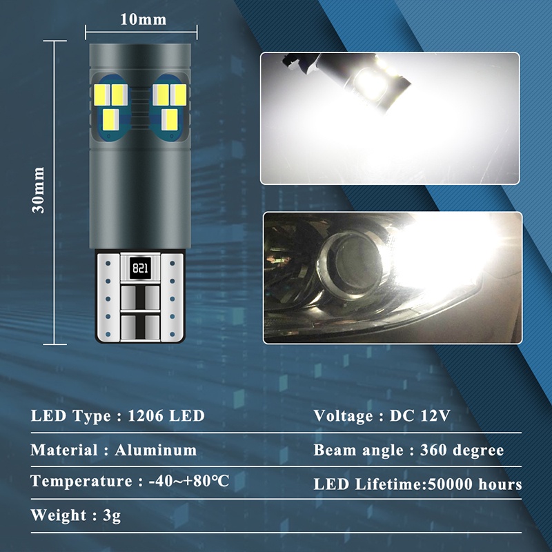 Đèn led KEVANLY T10 W5W 18smd siêu sáng DC 12V chuyên dụng dành cho xe hơi
