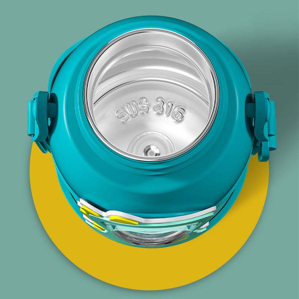 Bình Nước Giữ Nhiệt 500ml Có Ống Hút Họa Tiết Dễ Thương
