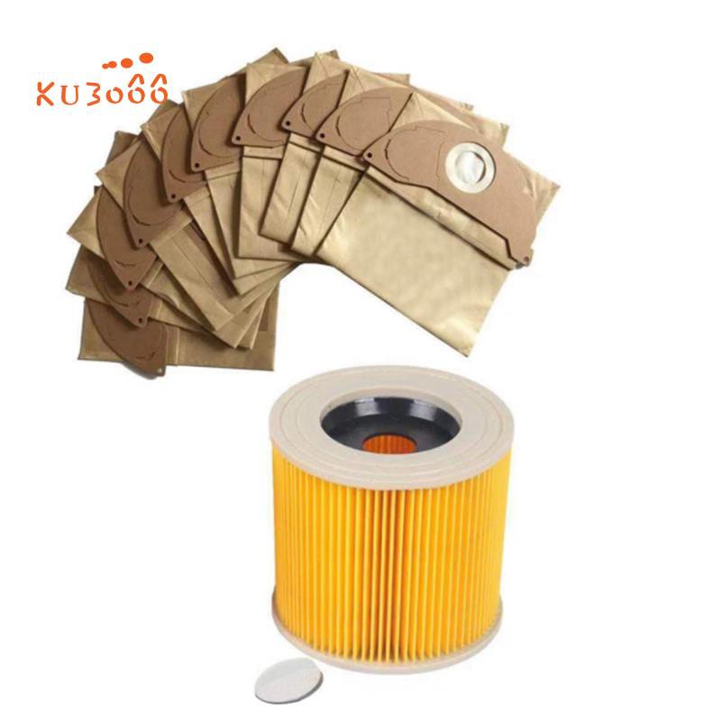 Hepa Filters Dust Bags for Karcher WD2250 A2004 A2054 MV2 WD2 Vacuum Cleaner Replacement Spare Parts Accessories