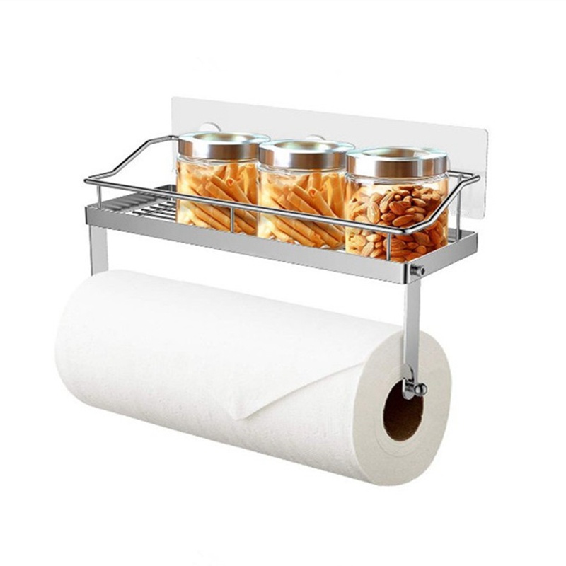 Adhesive Bathroom Shelf Shower Basket Shelf Kitchen Organizer Rack