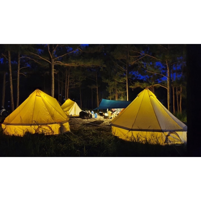 Lều cắm trại Mông cổ du lịch dã ngoại lều tròn phong cách Glamping campout A055