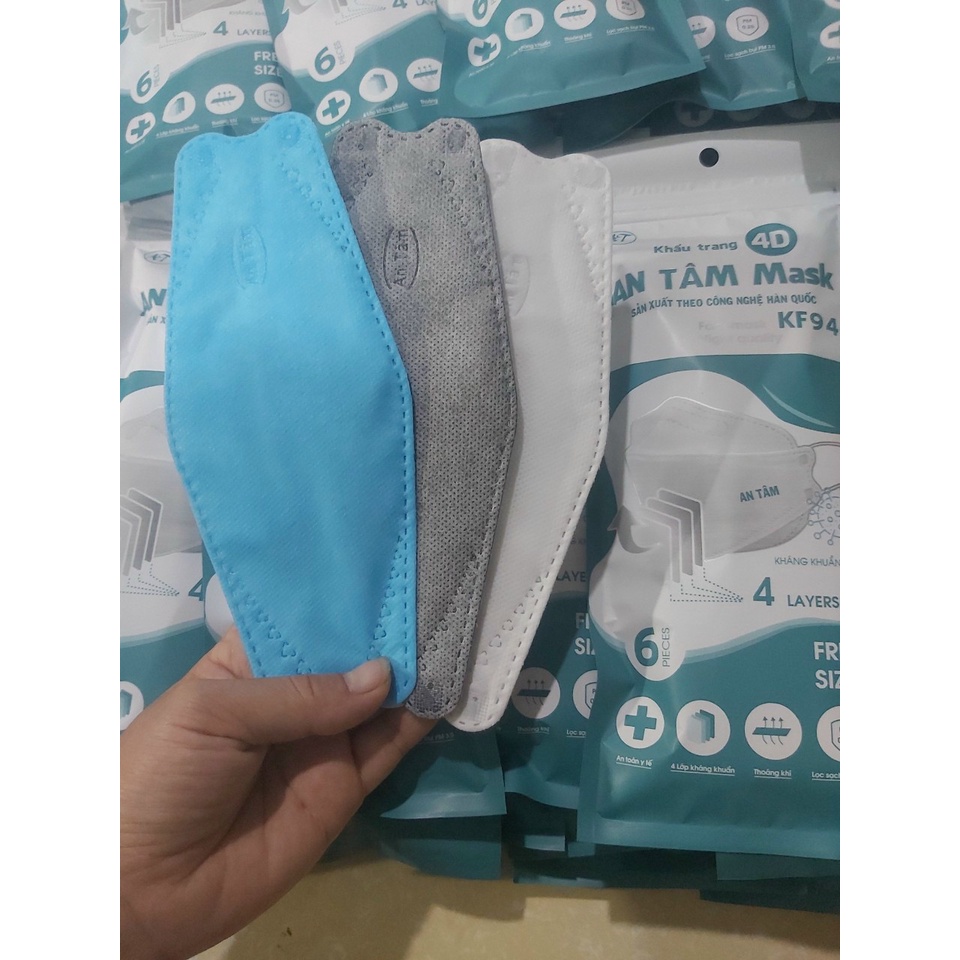KHẨU TRANG 4D KF94 KHÁNG KHUẨN ÔM SÁT MẶT ( TÚI 10 CÁI )