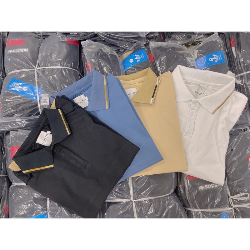 MH ÁO POLO CỔ BẺ PHỐI VIỀN 4M CHO NAM- Mẫu mới | BigBuy360 - bigbuy360.vn