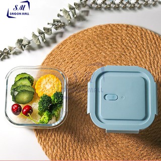 Hộp đựng thức ăn 520ml - Hộp thủy tinh đựng thực phẩm BX2002 - Dùng được lò viba
