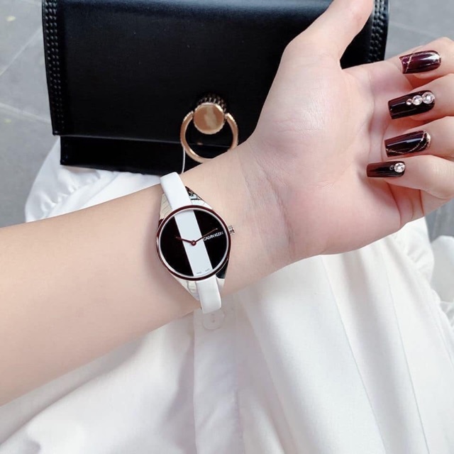 Đồng hồ nữ chính hãng Calvin Klein K8P231L1 Thuỵ Sĩ - Dây da - Kính khoáng cứng - size 29mm