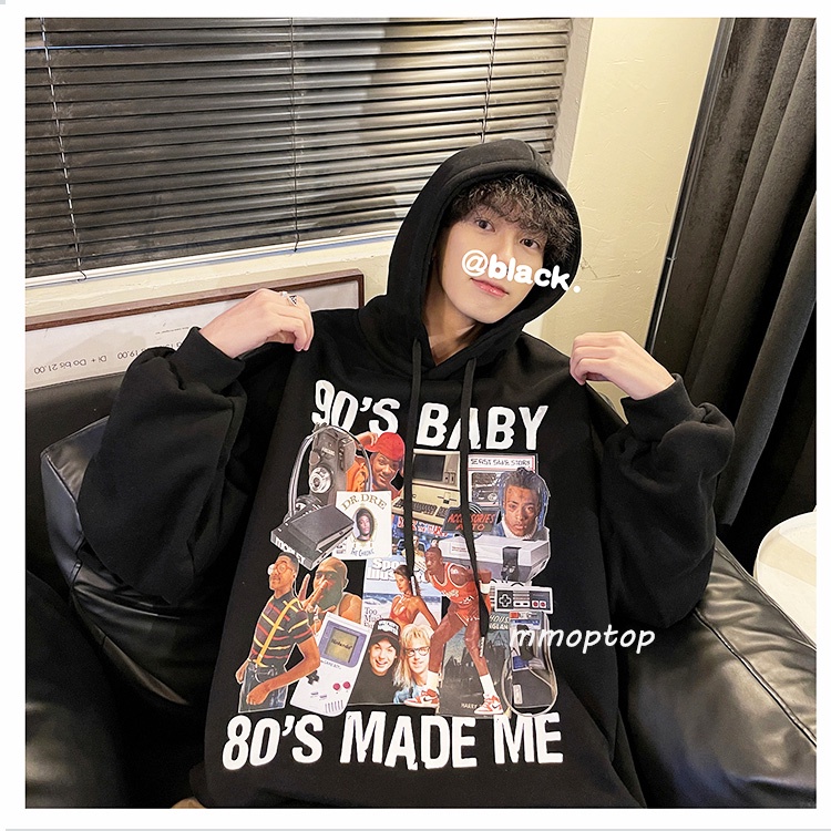 It'sBaby_Áo Hoodie Lót Bông Họa Tiết Phong Cách Âu Mỹ Hàng Quảng Châu Siêu Đẹp (Ảnh thật ở cuối)