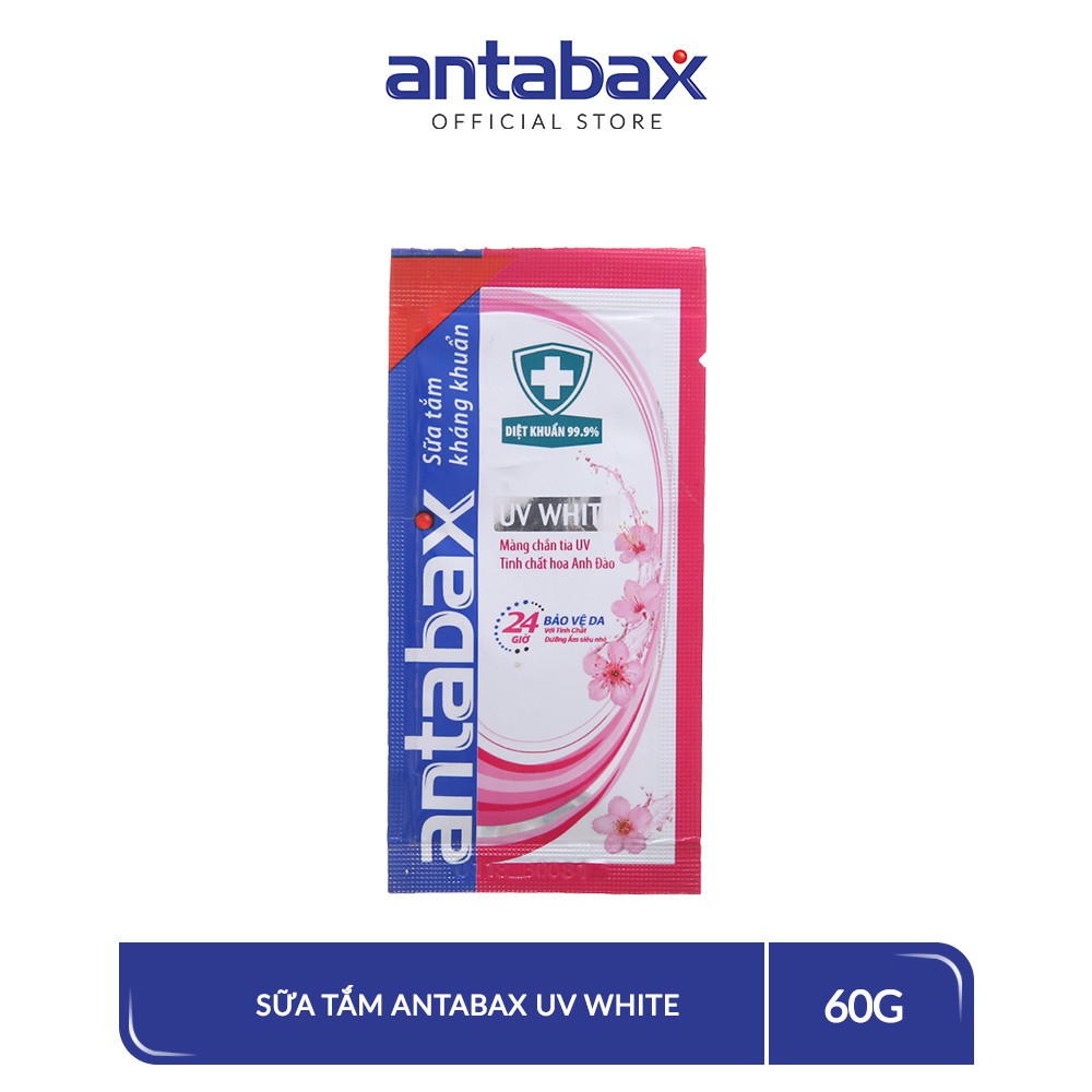 [GIFT] Dây 10 Gói Sữa Tắm Antabax UV White 6g/gói