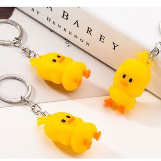 Móc Khóa Vịt Vàng Cute Dễ Thương