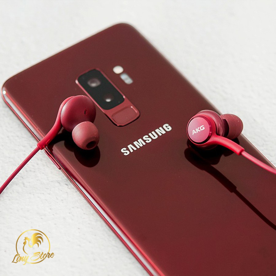Tai Nghe AKG Samsung Galaxy S9 Màu Đỏ - Bóc Máy Chuẩn Zin