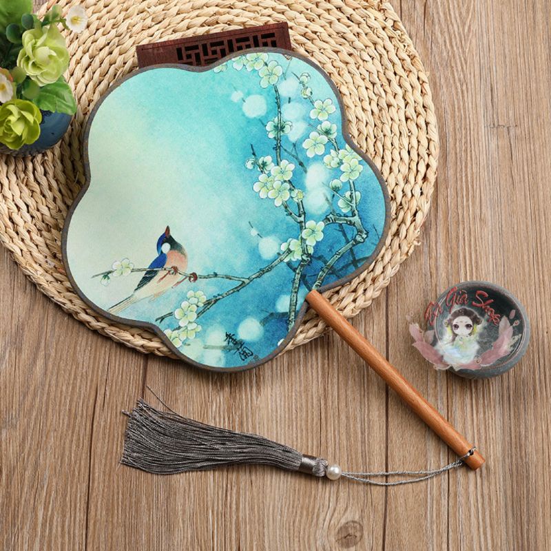 Quạt tròn vành hoa nhiều mẫu đạo cụ chụp ảnh trang trí