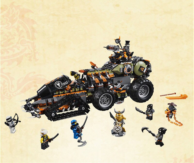 Đồ chơi Lắp ráp Mô hình Ninjago Pháo Đài Di Động Dieselnaut Dieselnaut Christmas Brithday Gift 10939