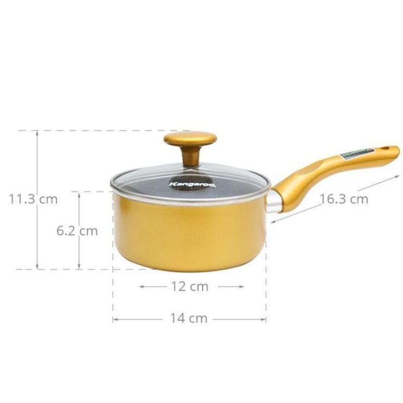 Nồi chống dính 3 lớp vân đá Elmich EDA 0912 đáy từ 20cm