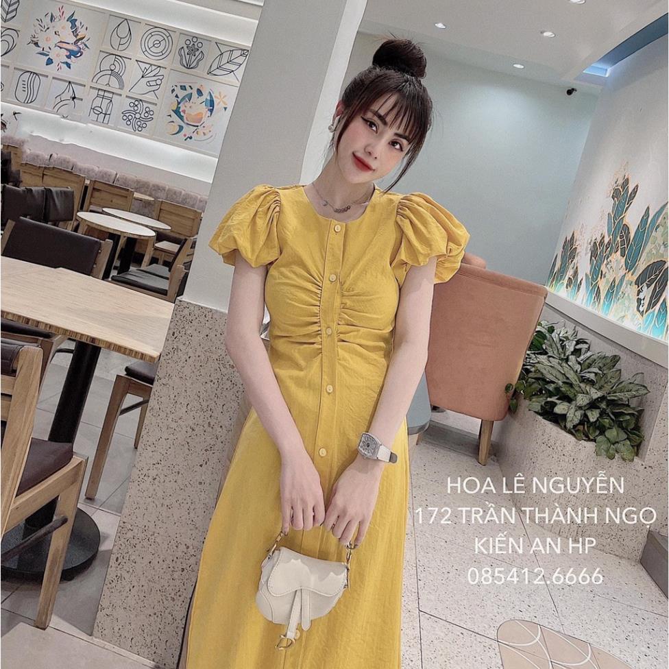 [ 𝐅𝐑𝐄𝐄 𝐒𝐇𝐈𝐏 ]  ĐẦM THIẾT KẾ TAY BỒNG NHÚN EO DÁNG DÀI