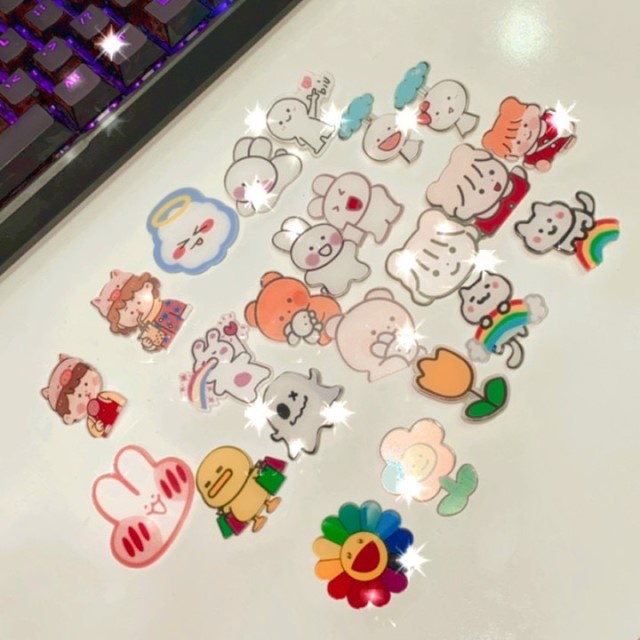 [ẢNH THẬT] Hình Thẻ Pin Sticker Cài Balo, Túi Đi Học Đi Chơi Dễ Thương (Combo 10 Hình)
