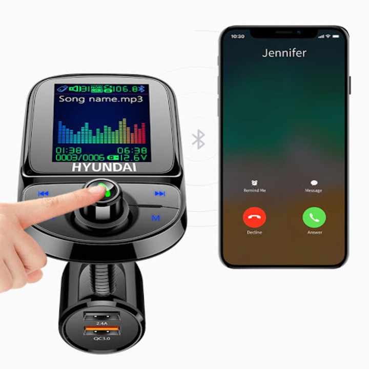 Tẩu nghe nhạc kết nối bluetooth với ô tô. Thương hiệu cao cấp Hyundai: Mã sản phẩm C85