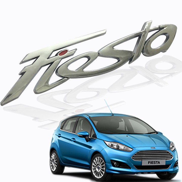 Logo chữ nổi Fiesta dán trang trí đuôi xe