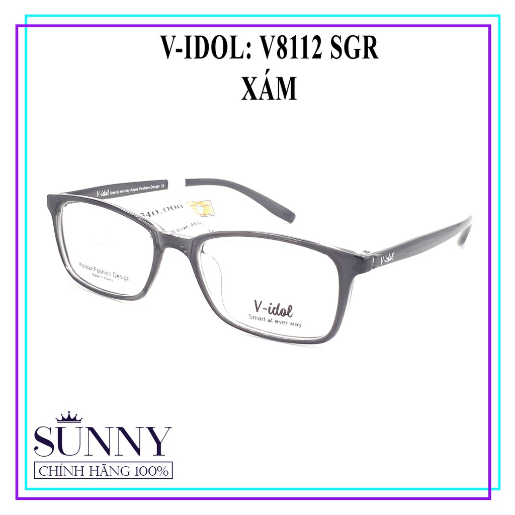 V8112 gọng kính V-idol chính hãng, thiết kế dễ đeo bảo vệ mắt