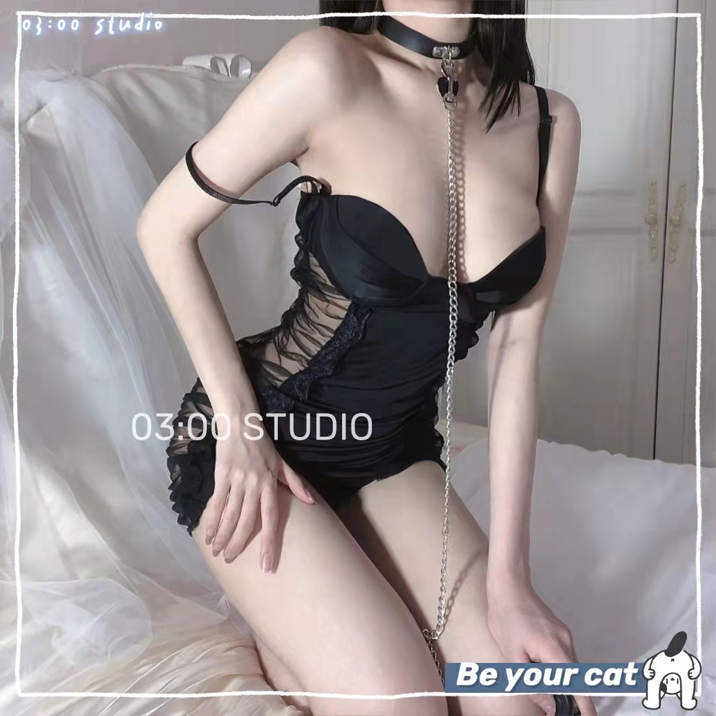 （Giao hàng bảo mật）😈Freeship😈Đồ ngủ Sexy Set Hai Dây nữ váy ren họa tiết ngực mảnh xuyên thấu gợi cảm 40-60kg---023 | BigBuy360 - bigbuy360.vn