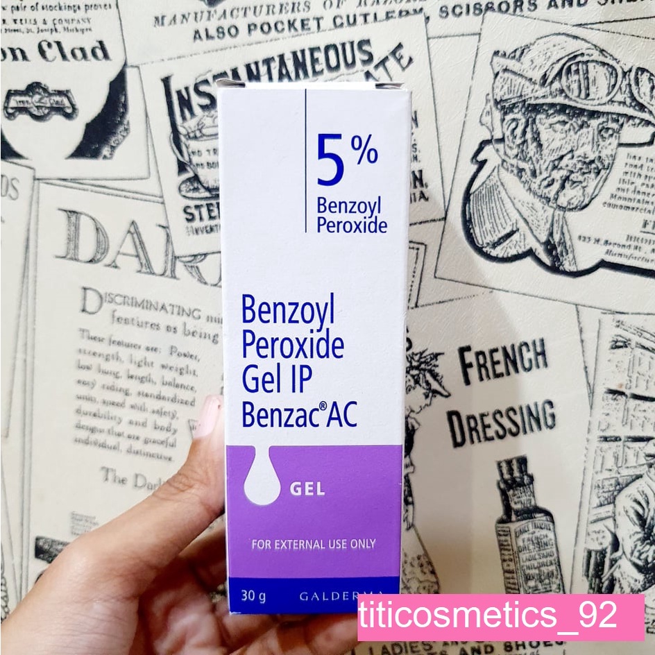 Benzac AC Benzoyl Peroxide 2,5% - 5% 30g / 20g Ấn Độ Gel hỗ trợ giảm mụn, hết mụn viêm