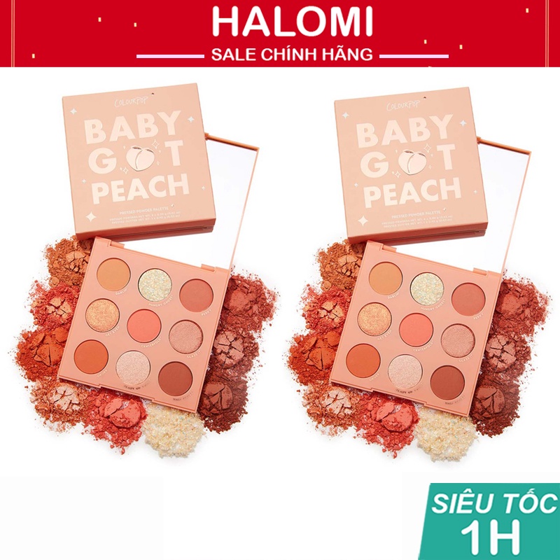 Bảng Phấn Mắt Colourpop Baby Got Peach Shadow Palette 9 Ô Chính hãng tone nhẹ mịn phong cách đa dạng