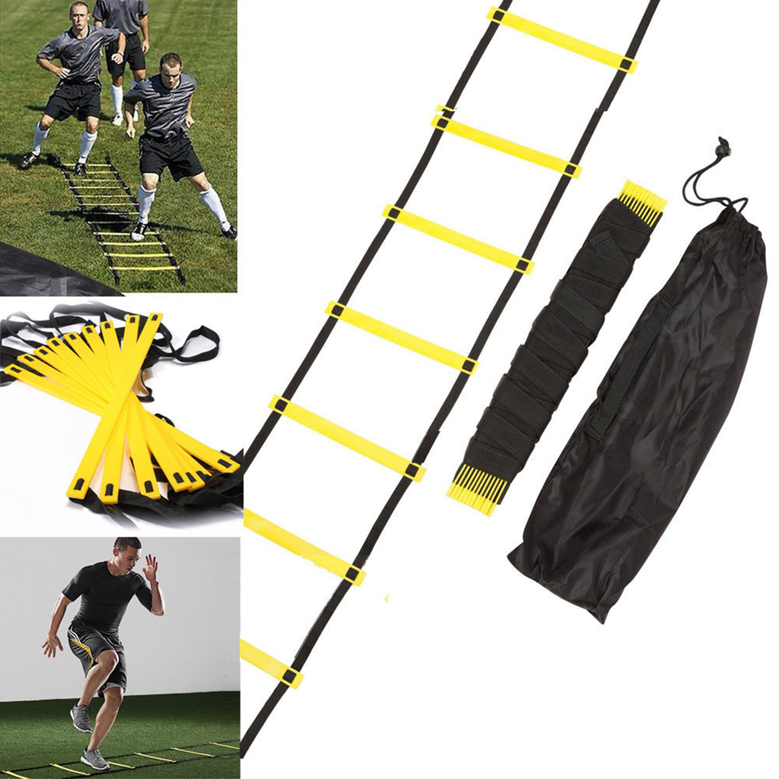 BolehDeals Speed Training Ladder Agility Footwork Football Exercise Workout 4M 8Joint