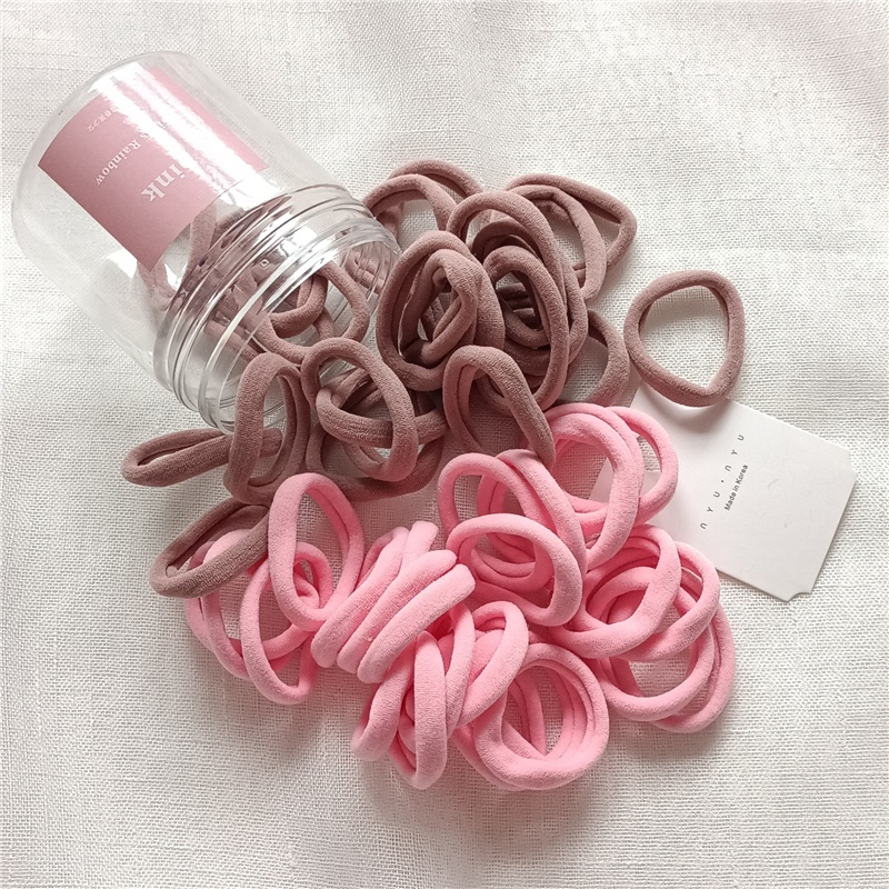 Dây Buộc Tóc Cao Su Co Giãn Tốt Màu Sắc Đơn Giản Thời Trang Cho Nữ