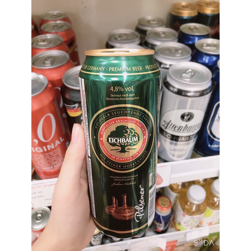 Bia Eichbaum Schwarzbier có hương vị đặc trưng, êm dịu 4.8%-4.9%-5.5%