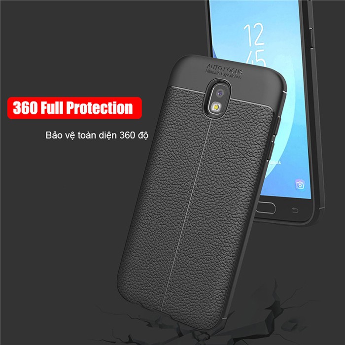Ốp lưng Samsung Galaxy J7 Pro Rock Leather Case vân da