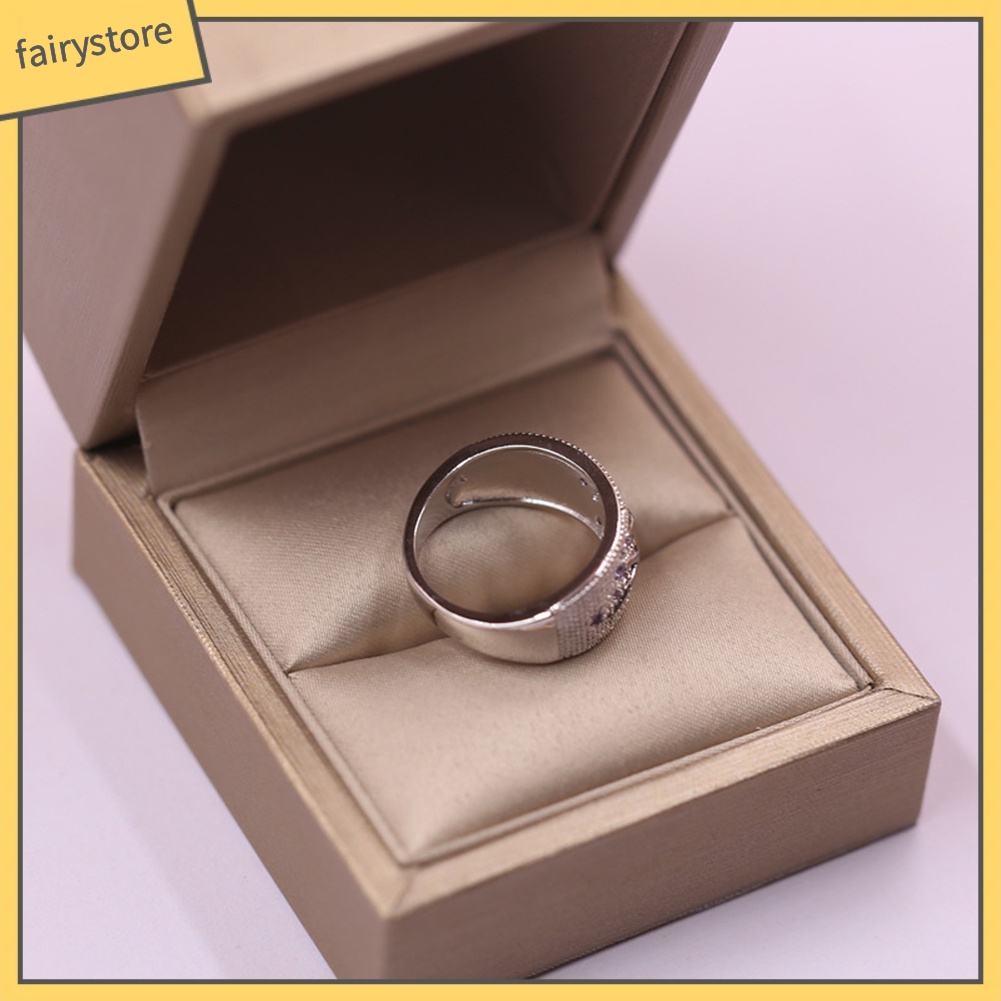 Nhẫn hợp kim hình hoa đính đá xinh xắn cho nữ