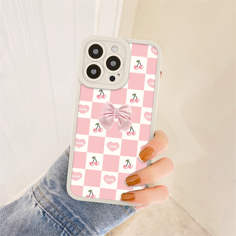 Ốp lưng iphone cạnh vuông lỗ camera nơ cherry 6/6splus/7/7plus/8/8plus/x/xs/11/12/13/pro/max/plus/promax-Sale Sốc G4-1