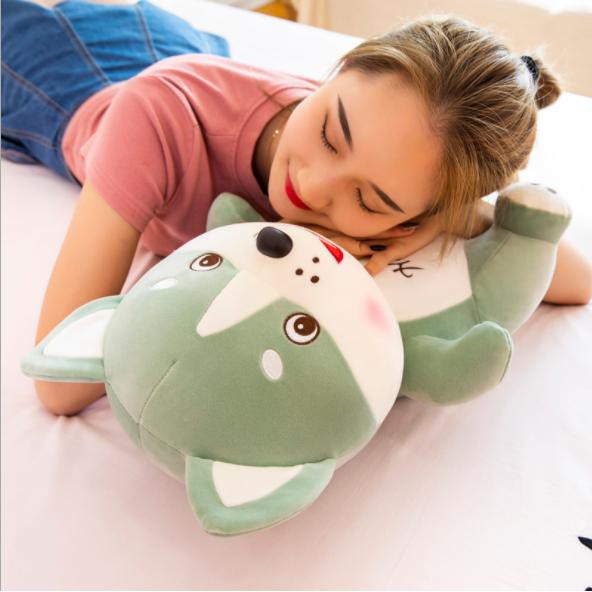 Thú Bông Chó Con Hukies Mặt Mụn Size 25cm (3 Màu) - Diabrand