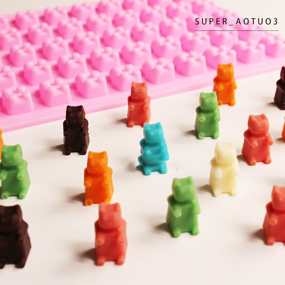 Khuôn Silicone Làm Bánh Kẹo 50 Ô Hình Gấu Đáng Yêu