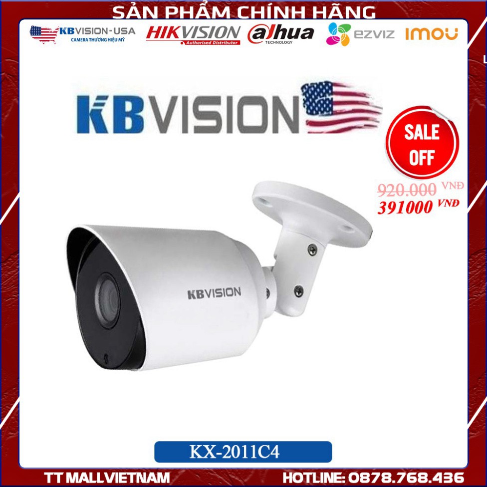 {Giá HỦY DIỆT} Camera KBVISION KX-2011C4 2MP THÂN NHỰA