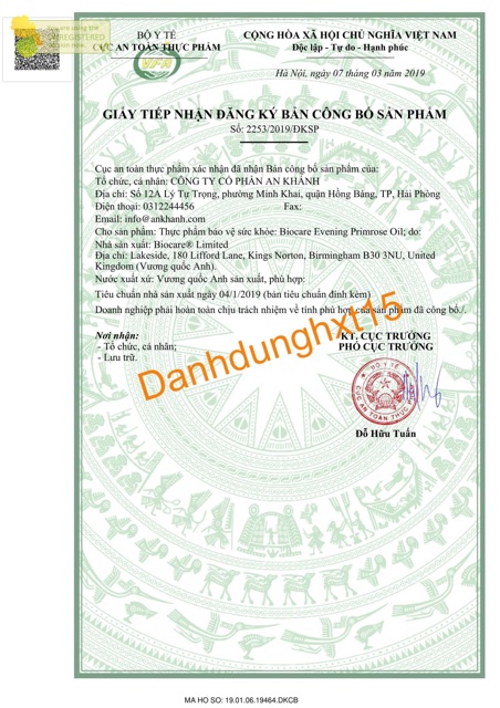 Hoa Anh Thảo Evening Primrose Oil Biocare