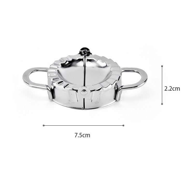 Khuôn làm bánh xếp - Thép không gỉ inox 304, rãnh đặc biệt ở mặt sau để đảm bảo đủ sạch và tránh bị rỉ sét.