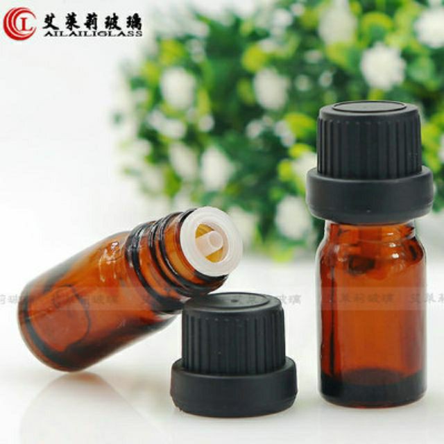 Lọ Chiết Serum ❤ TRÙM SỈ ❤ [5ml,10ml] Lọ chiết tinh dầu thủy tinh nắp đen , lọ tinh dầu , phụ kiện du lịch