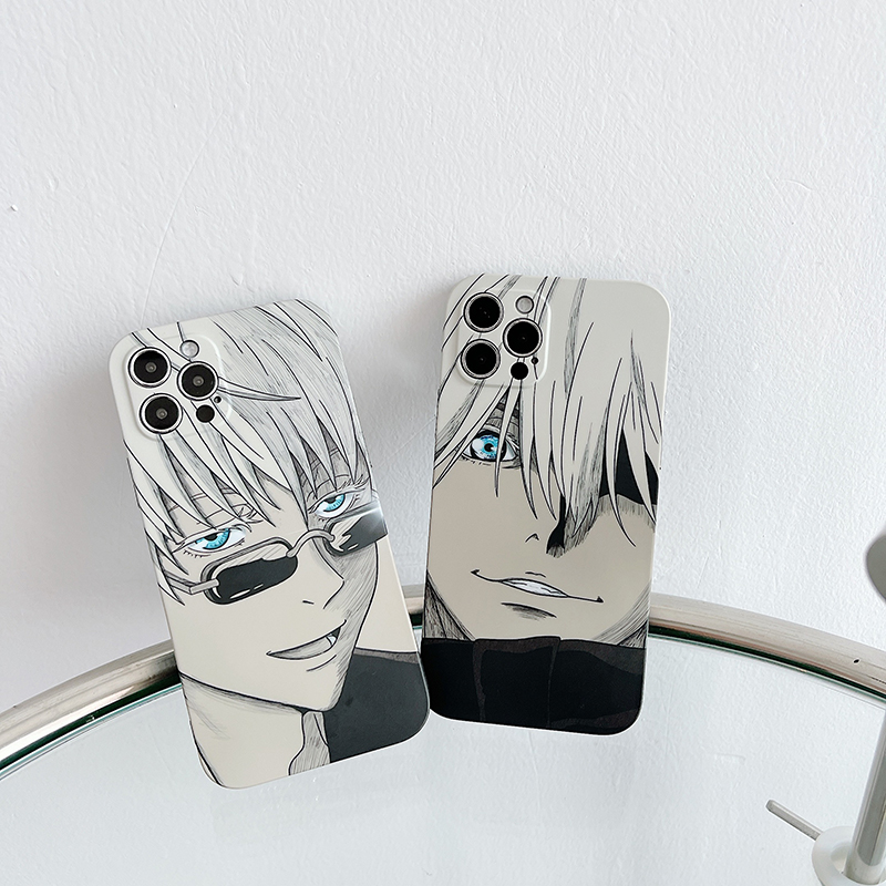 Ốp Điện Thoại Silicon Mềm Mặt Nhám In Hình Jujutsu Kaisen Gojo Satoru Cho iPhone 14 13 12 11Pro Max Xs Max XR