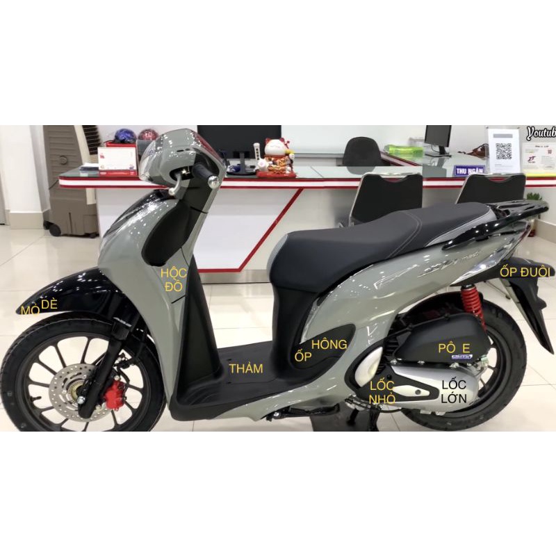 Ốp Xe Sh Mode 2020 2021 2022 2023 Carbon, Phụ Kiện Trang Trí Xe Sh Mode cacbon