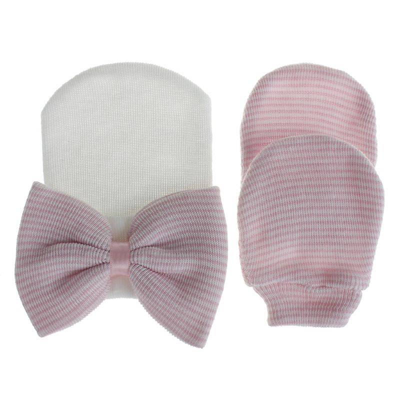 1 Đôi Găng Tay Chống Trượt + Mũ Beanie Mềm Mại Cho Bé Sơ Sinh