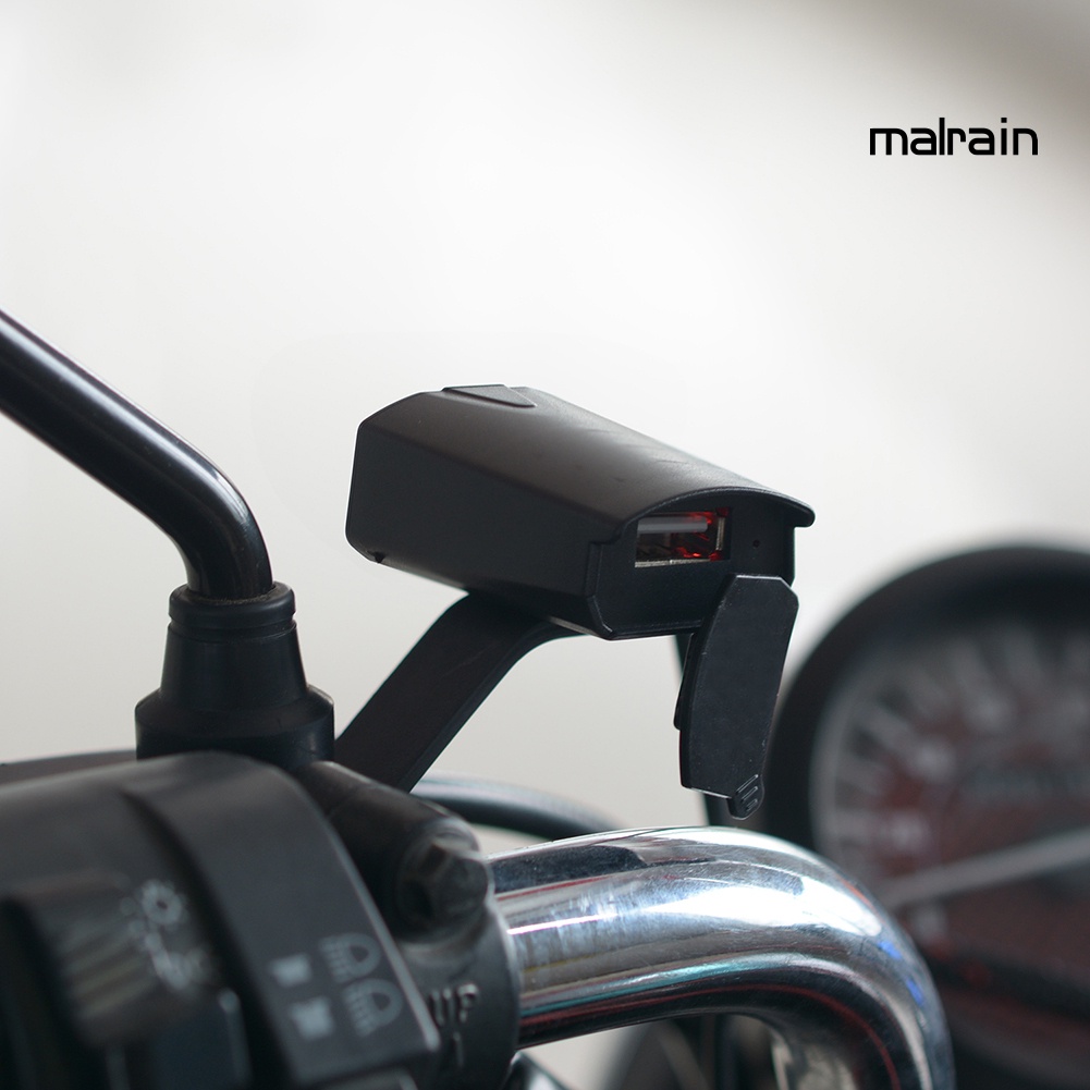 Bộ Sạc Điện Thoại USB Gắn Tay Lái Xe Máy 12V CS-835A1 Có Đèn Báo Hiệu