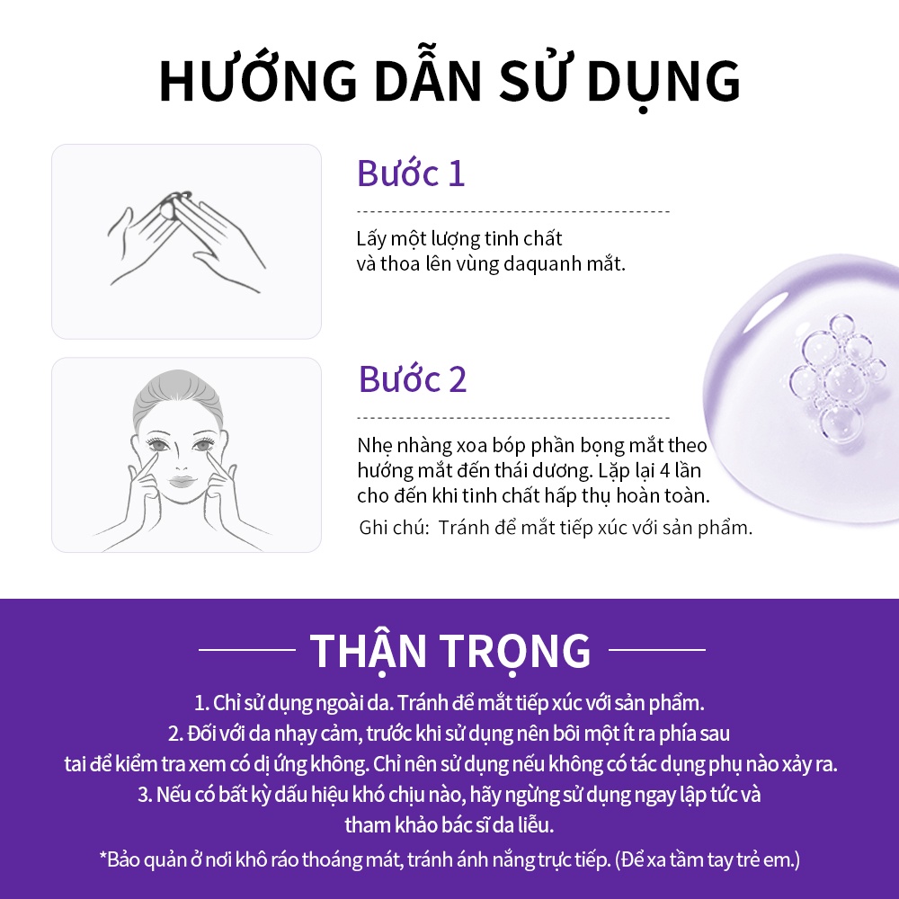 Serum Dưỡng Da Mắt Lanbena 20ml Làm Săn Chắc Da Giảm Quầng Thâm Và Bọng Mắt