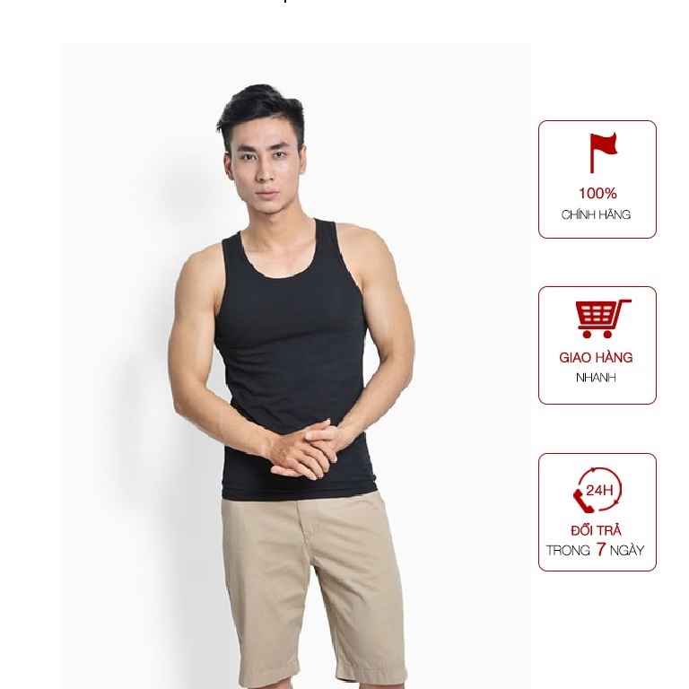 Áo ba lỗ nam cardino Việt Nam ACN01 chính hãng 100%