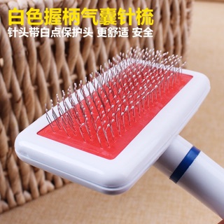 Lược chải lông chó mèo trắng chấm bi