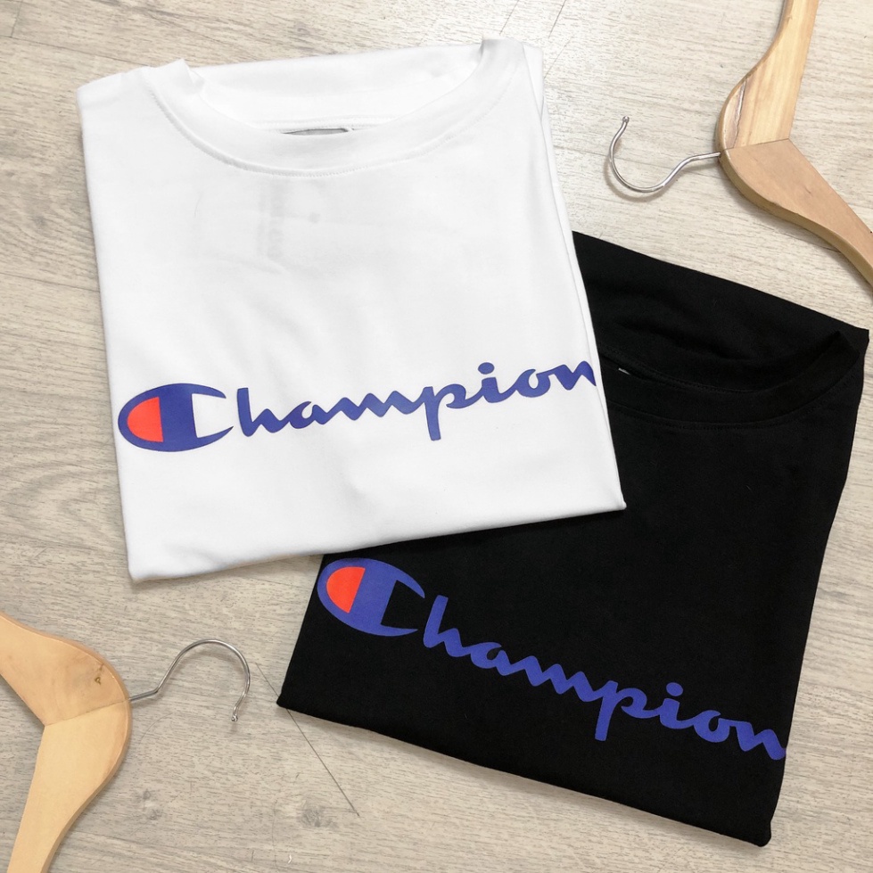 (Có Video + Ảnh Thật) Áo Thun Champion Thêu Logo - Áo thun tay lỡ unisex nam nữ form rộng oversize chất liệu Cotton 4C | WebRaoVat - webraovat.net.vn